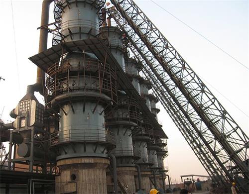 Mixed fuel vertical lime kiln 