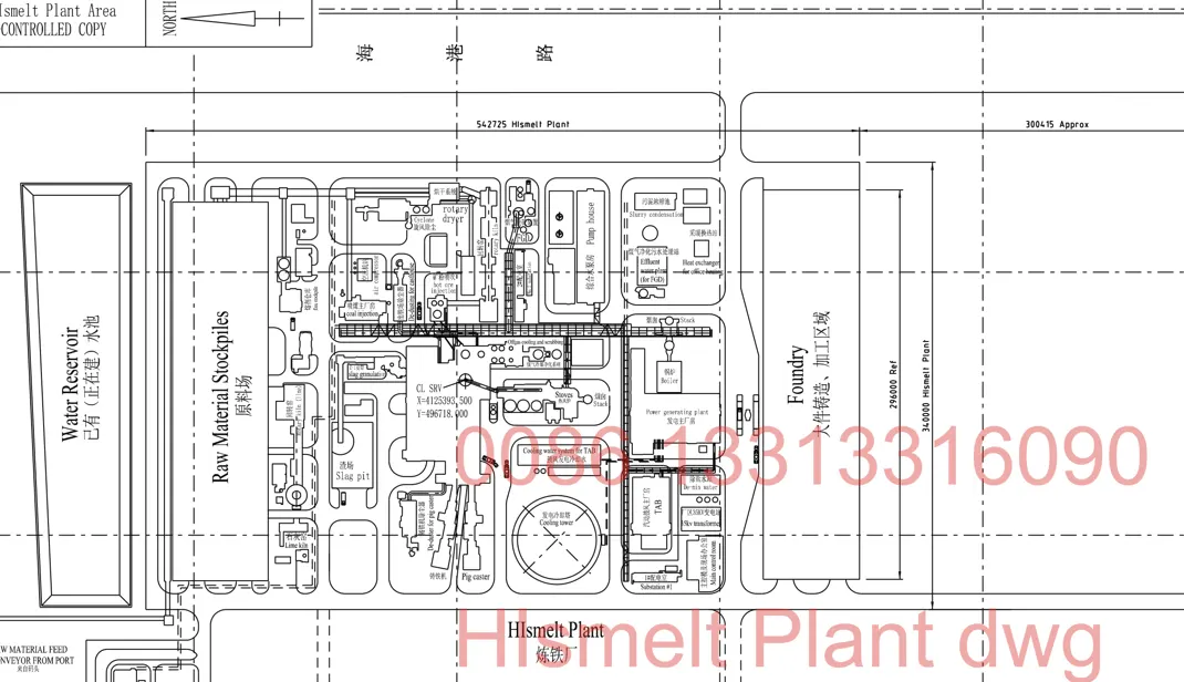 Drawings of twin shaft kiln, preheater rotary kiln, magnesium vertical reduction furnace, iron pell