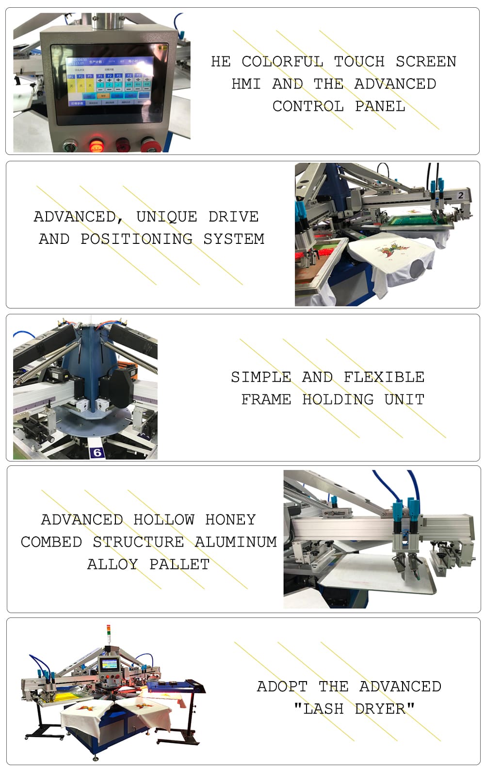 3 color 8 stations screen printer