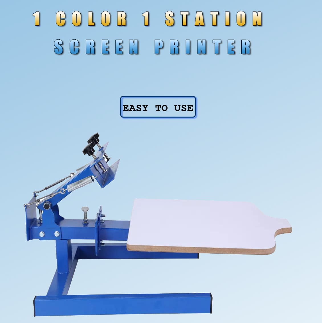 1 color 1 station screen printer