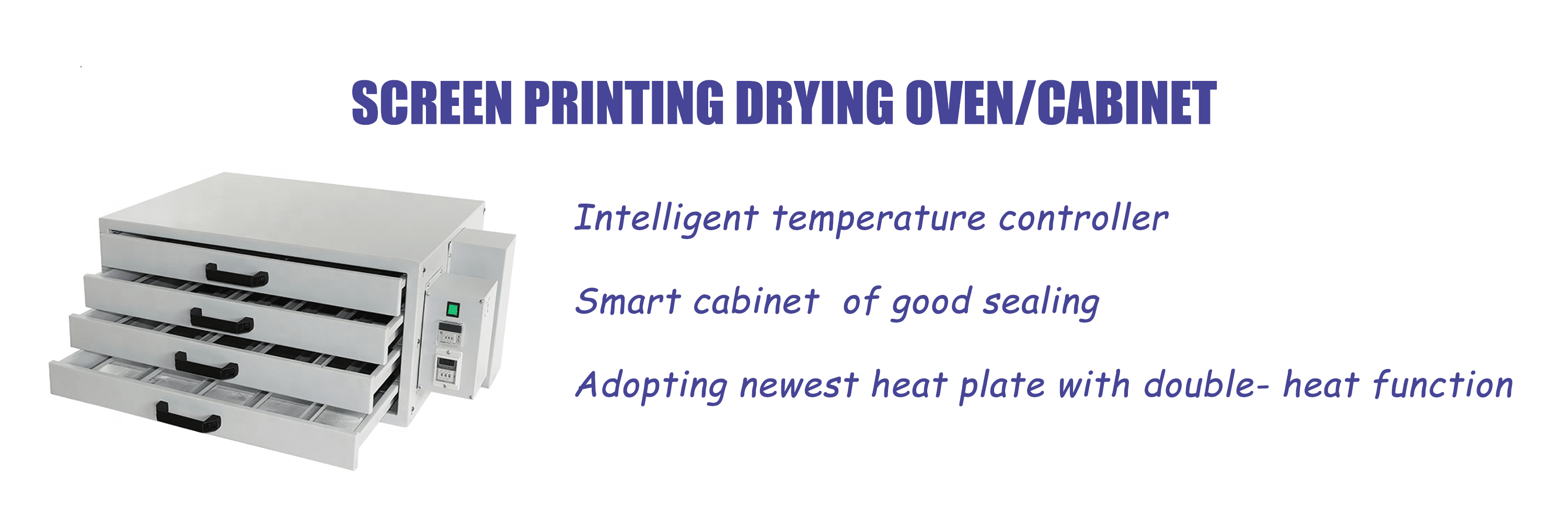 Screen printing drying cabinet with 5 layers