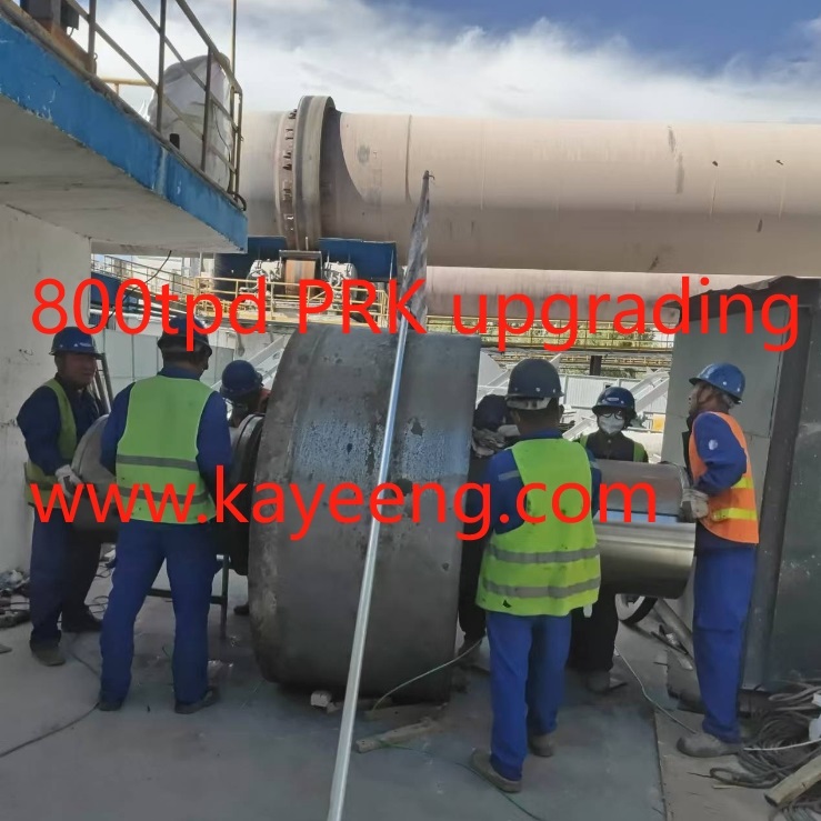 800tpd upgrading preheator rotary kiln successfully ignition