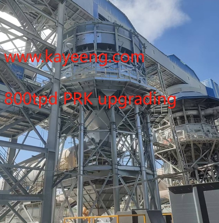 800tpd upgrading preheator rotary kiln successfully ignition