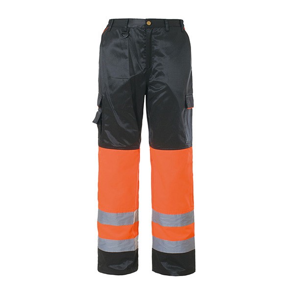 Pants, black/orange, EN 20471 class 1