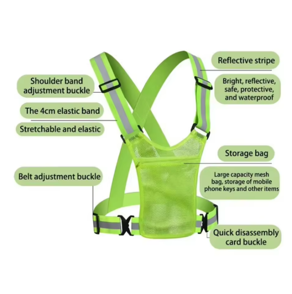 High Visibility Adjustable Reflective Safety Vest