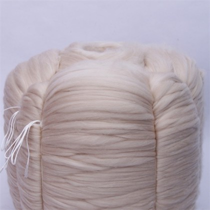 Pure Mongolian Cashmere Tops Ivory, Pure Mongolian Cashmere Tops Ivory