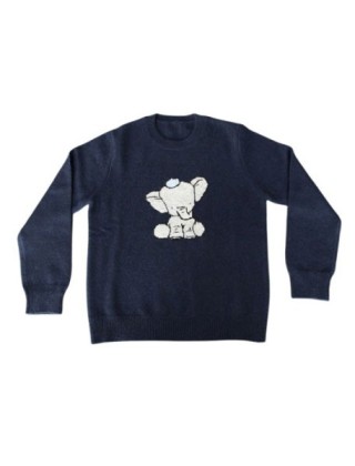 Kid sweater with Intarsia animal design, Kid sweater with Intarsia animal design