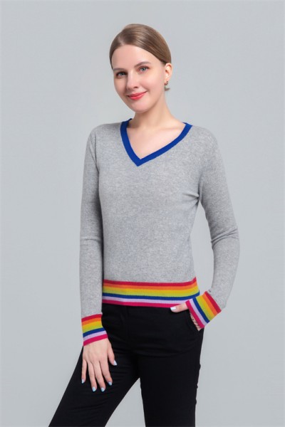 Women's V neck pullover