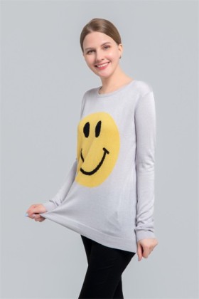 Silk cashmere intarsia sweater, Silk cashmere intarsia sweater