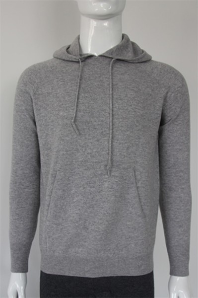Men's cashmere hoody sweater