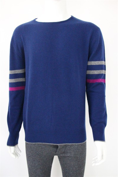 Men's round neck cashmere pullover