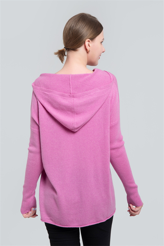 Long hoody sweater