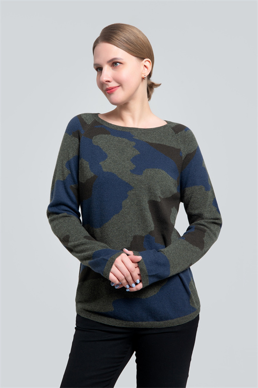 Camouflage cashmere sweater