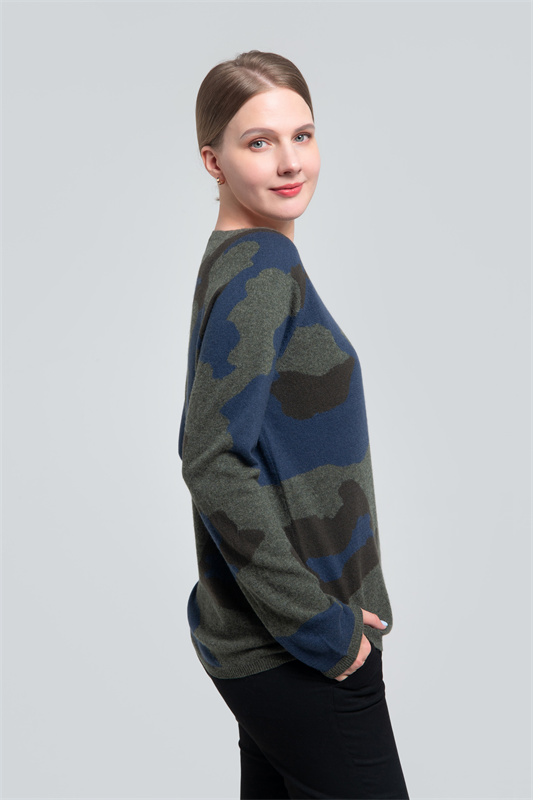 Camouflage cashmere sweater