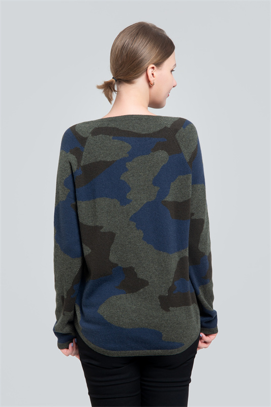 Camouflage cashmere sweater