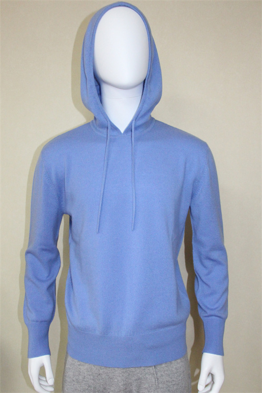 Men's cashmere hoody sweater
