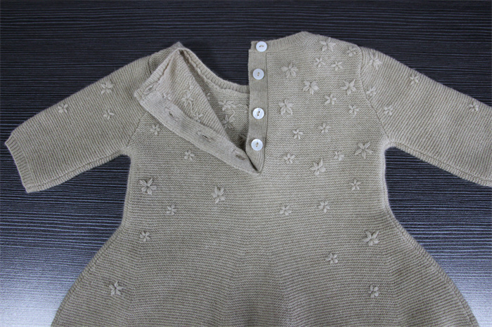 Children's embroidery round neck dress