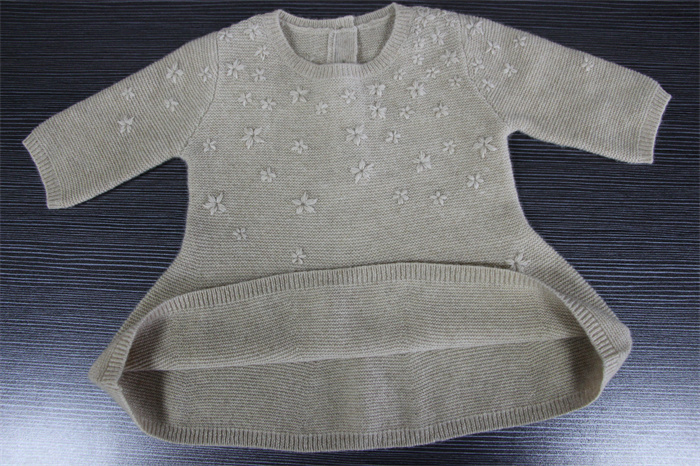 Children's embroidery round neck dress