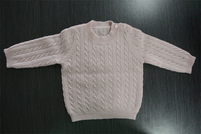 Children's cable knitted cashmere sweater Children's cable knitted cashmere sweater