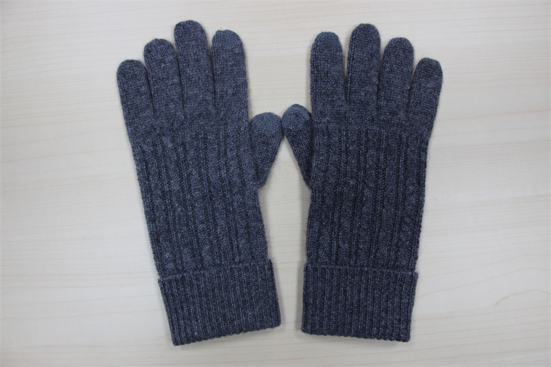 Cable knitted cashmere Telefingers Gloves