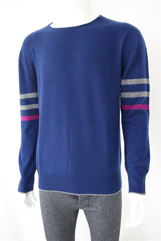 Men's round neck cashmere pullover
